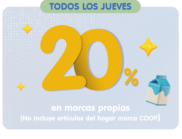 Jueves 20%
