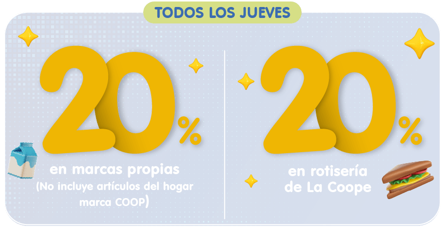 Jueves 20%