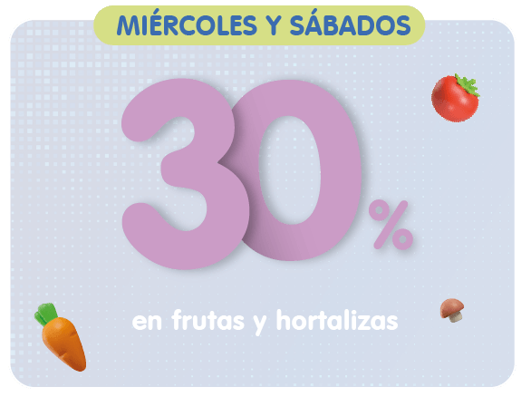 Miércoles y sábados 30%